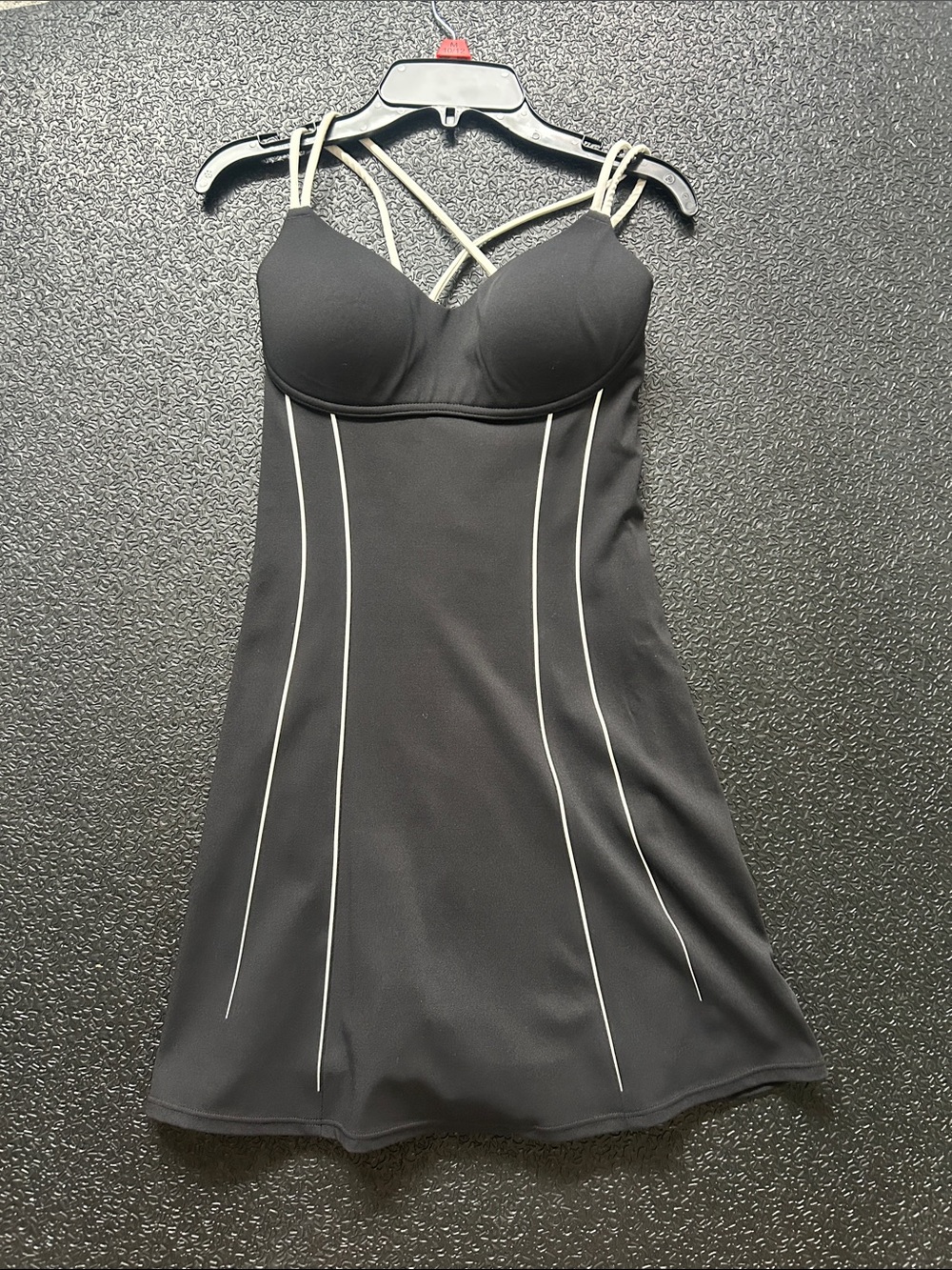 VSX Black Mini Dress with White Piping
